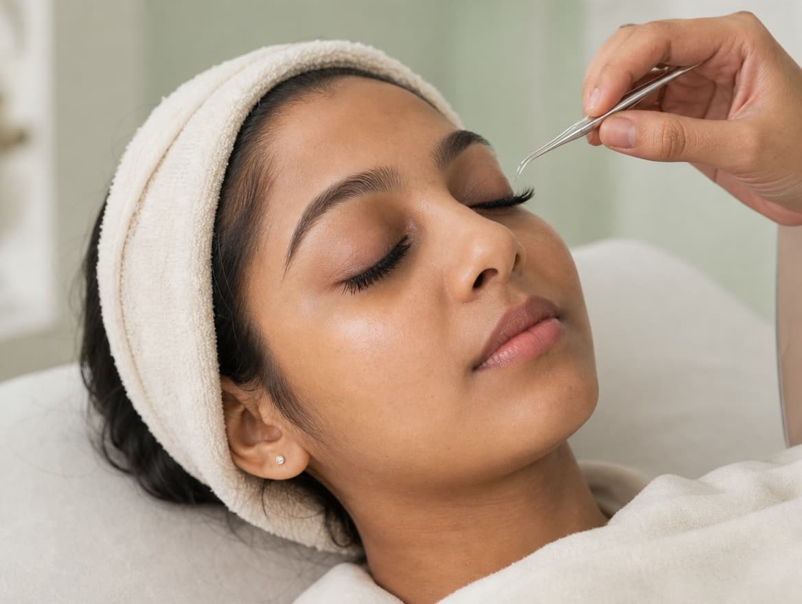 Lash and brow treatment at a Singapore eyelash and eyebrow studio